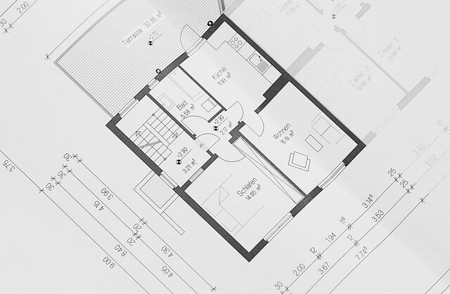 rooms with measurements  prepared for furniture